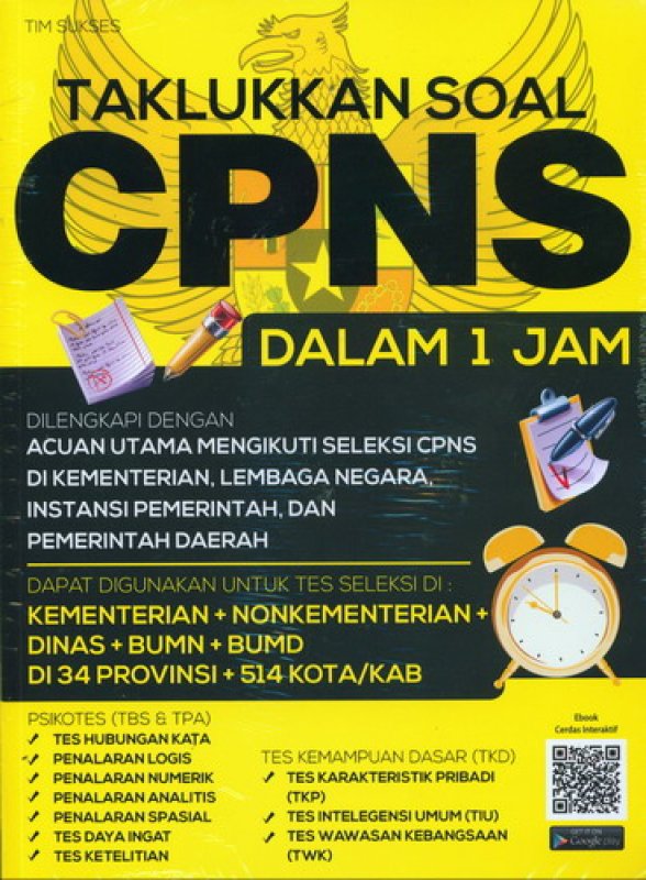 Cover Buku Taklukkan Soal CPNS Dalam 1 Jam 
