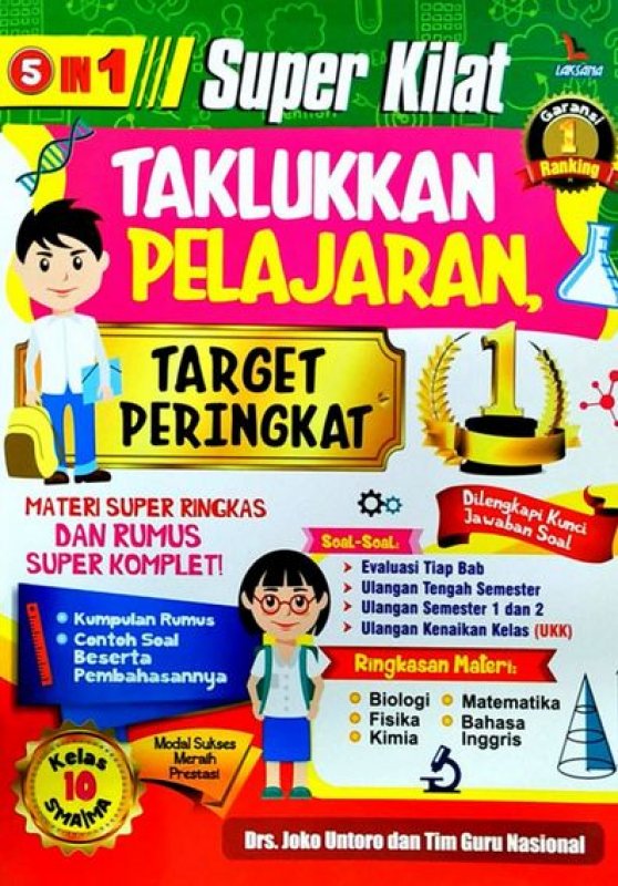 Cover Buku Super Kilat Taklukan Pelajaran, Target Peringkat 1 Kelas 10 SMA/MA