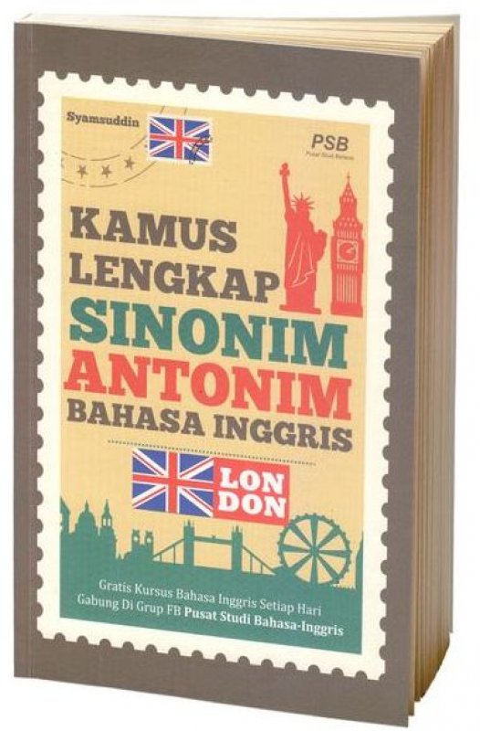 Cover Buku Kamus Lengkap Sinonim Antonim Bahasa Inggris