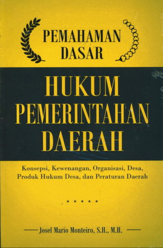 Cover Buku Pemahaman Dasar Hukum Pemerintahan Daerah