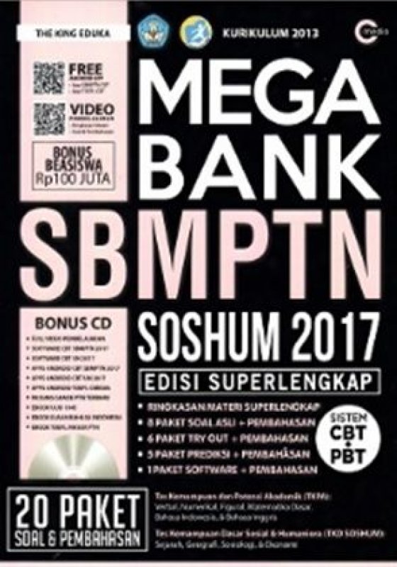 Cover Buku Mega Bank SBMPTN Soshum 2017 Edisi Superlengkap