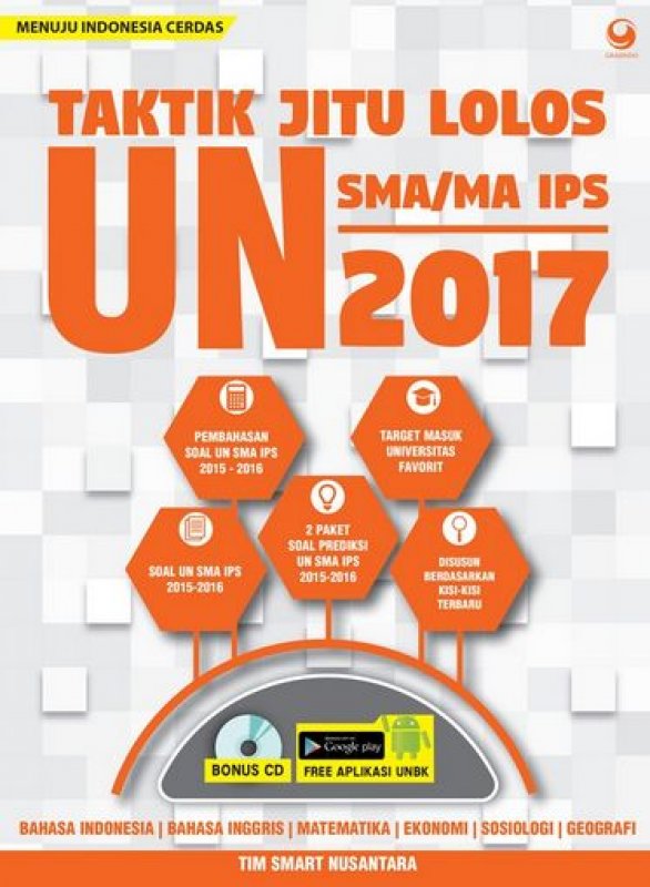 Cover Buku Taktik Jitu Lolos Un SMA/Ma IPS 2017 + Cd