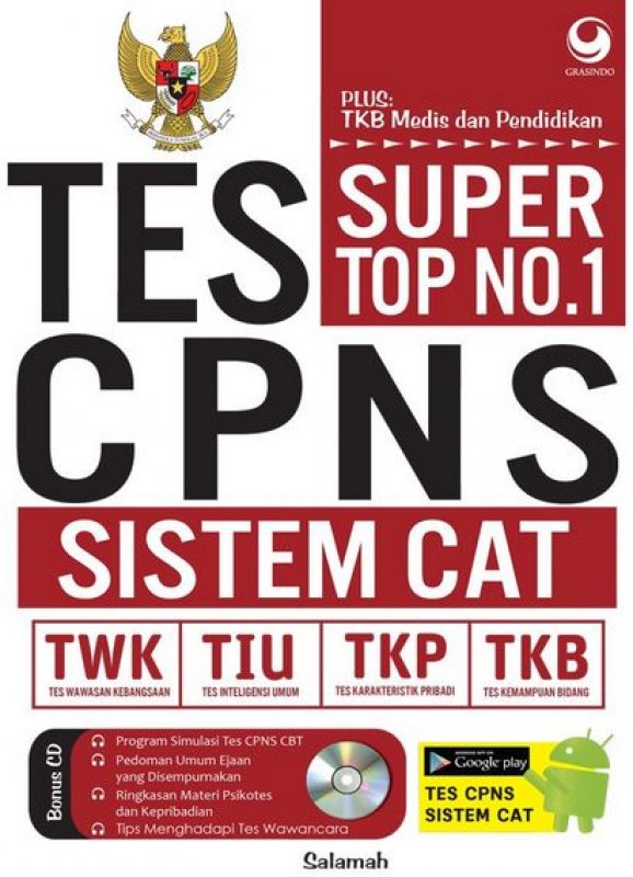 Cover Buku Super Top No.1 Tes Cpns Sistem Cat + Cd