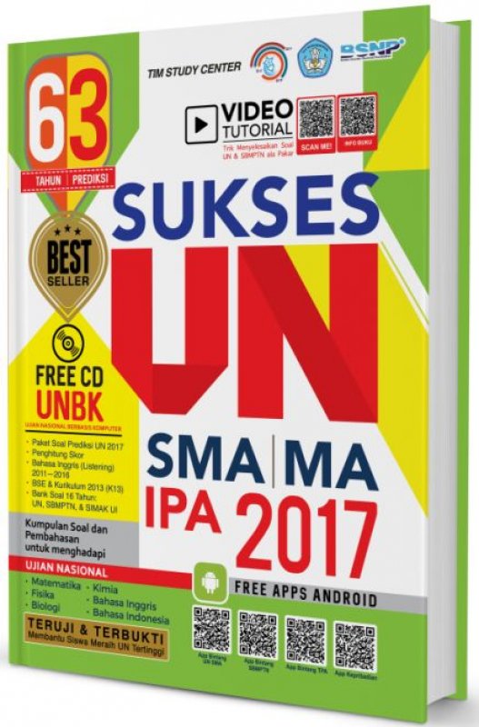 Cover Buku SUKSES UN SMA/MA IPA 2017 + CD UNBK 
