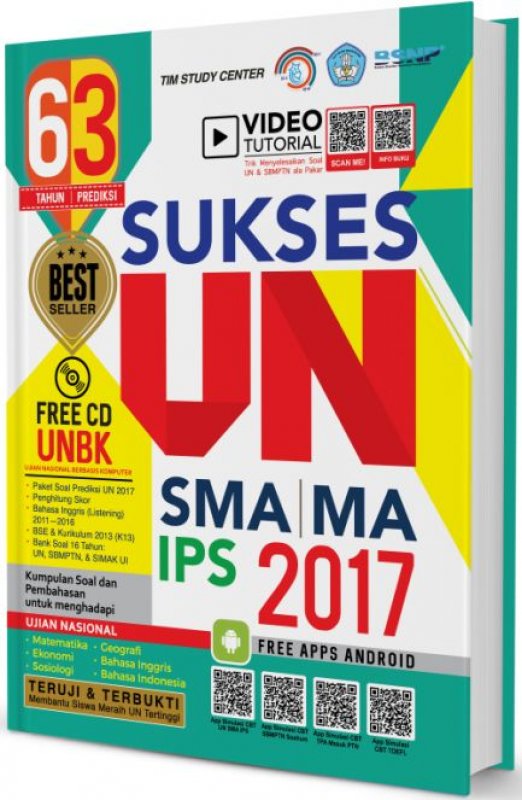 Cover Buku SUKSES UN SMA/MA IPS 2017 + CD UNBK
