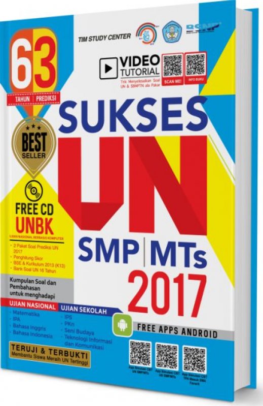 Cover Buku SMP/MTs SUKSES UN 2017 + CD UNBK 