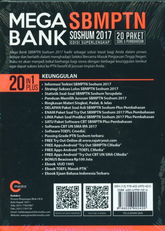 Cover Belakang Buku Mega Bank SBMPTN Soshum 2017 Edisi Superlengkap