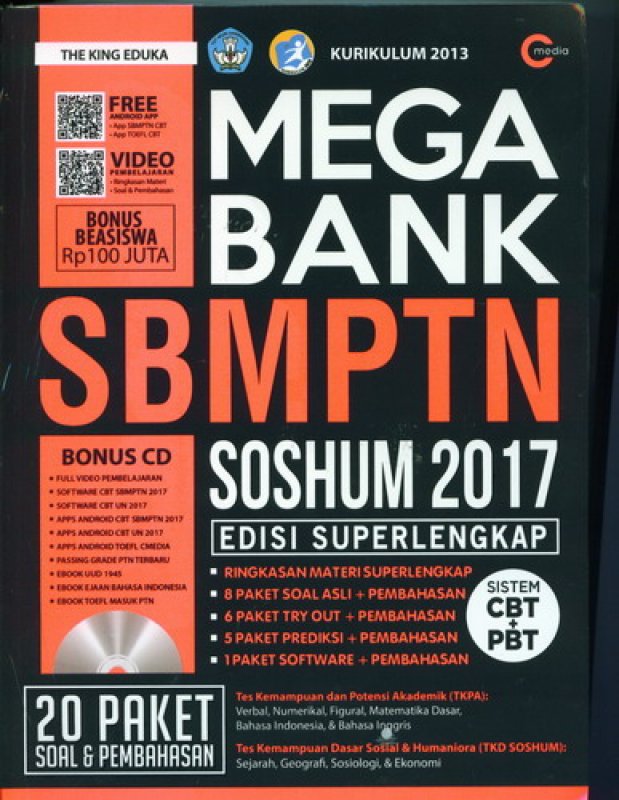 Cover Buku Mega Bank SBMPTN Soshum 2017 Edisi Superlengkap