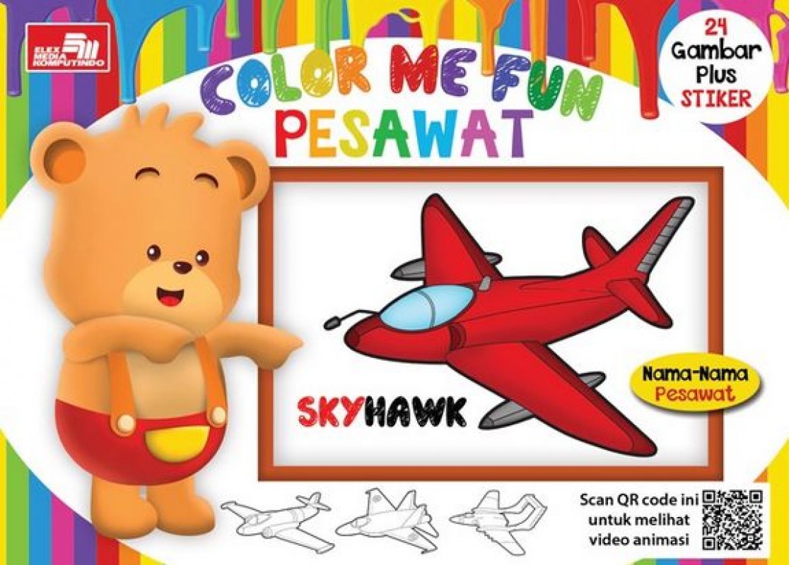 Cover Buku Color Me Fun - Pesawat + Qr