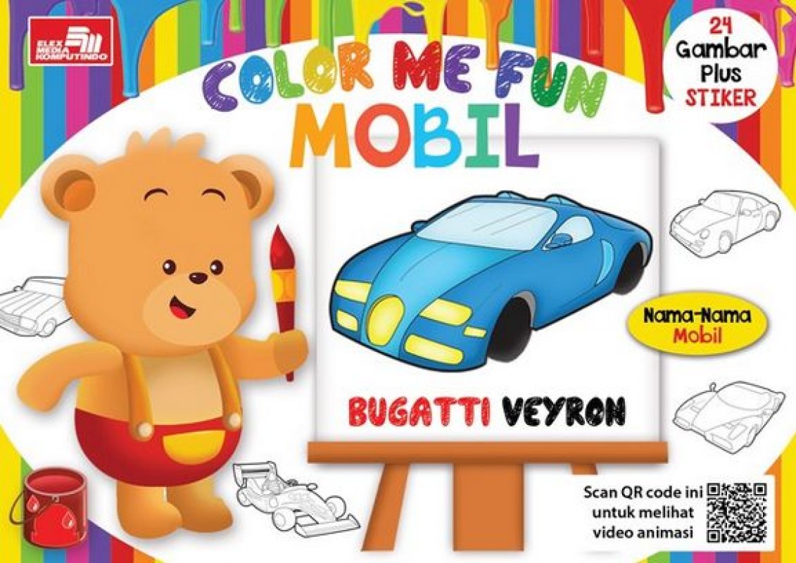 Cover Buku Color Me Fun - Mobil + Qr