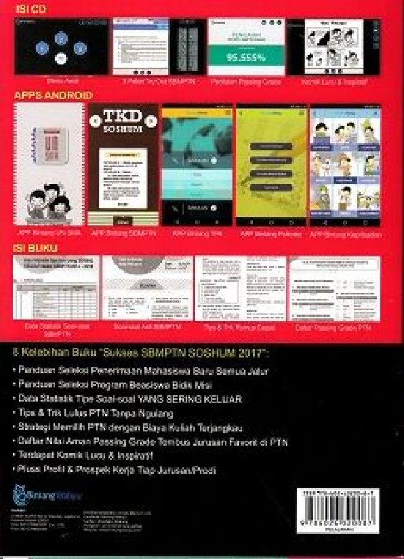 Cover Belakang Buku SUKSES SBMPTN SOSHUM 2017 Free Cd+Cbt 
