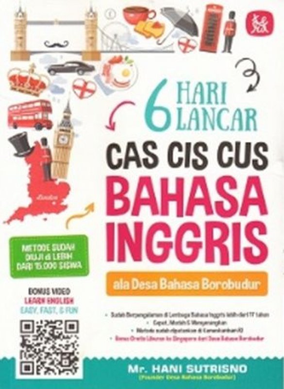 Cover Buku 6 Hari Lancar CAS CIS CUS Bahasa Inggris Ala Desa Bahasa Borobudur