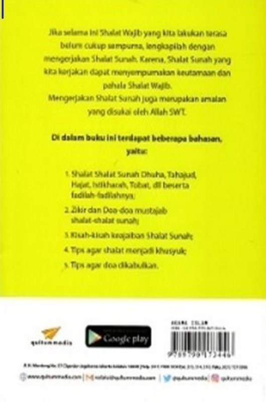 Cover Belakang Buku Fadilah & Tatacara Shalat Sunah + Shalat Wajib