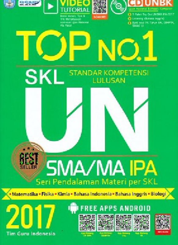 Cover Buku TOP NO 1 SKL UN SA/MA IPA 2017