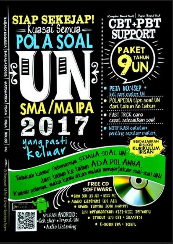 Cover Buku Siap Sekejap! Kuasai Semua Pola Soal Un SMA/MA IPA 2017 Yang Pasti Keluar + CD