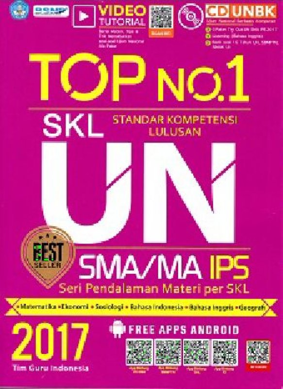 Cover Buku TOP NO.1 SKL UN SMA/MA IPS 2017