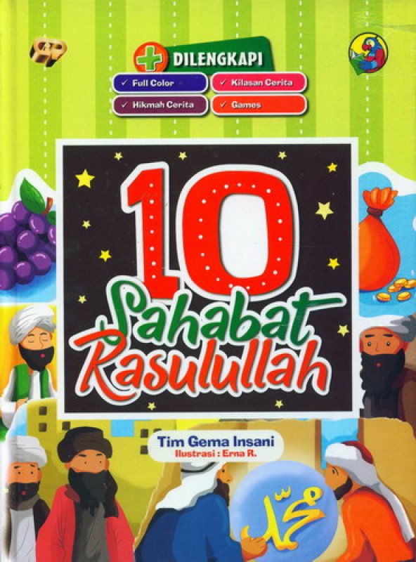 Cover Buku 10 Sahabat Rasulullah [Full Color]