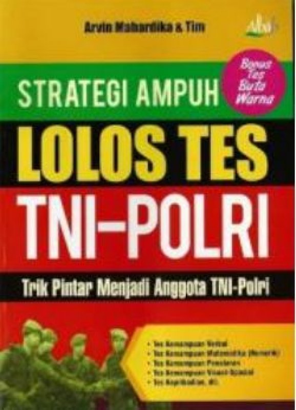 Cover Buku Strategi Ampuh Lolos Tes TNI-Polri