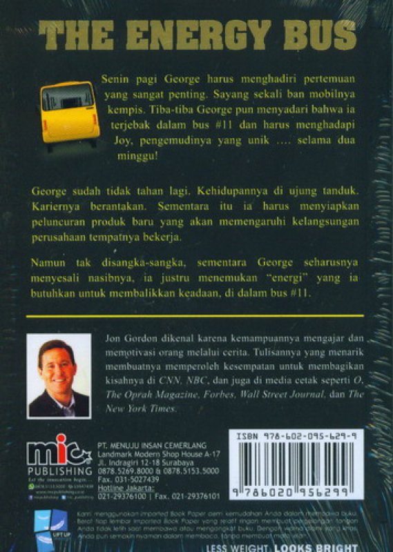 Cover Belakang Buku The Energy Bus [Soft Cover]