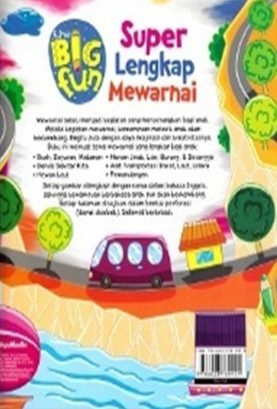 Cover Belakang Buku The Big Fun: SuperLengkap Mewarnai