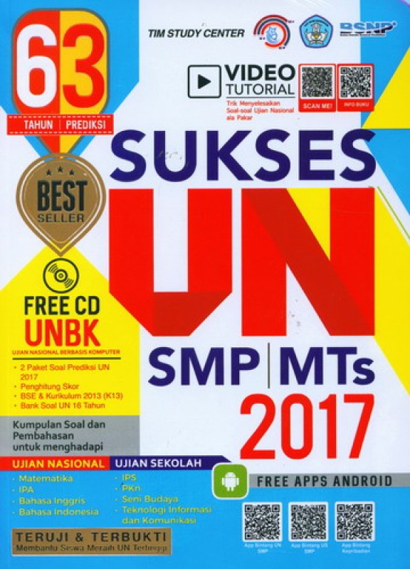 Cover Buku SUKSES UN SMP|MTs 2017 [FREE CD UNBK] 
