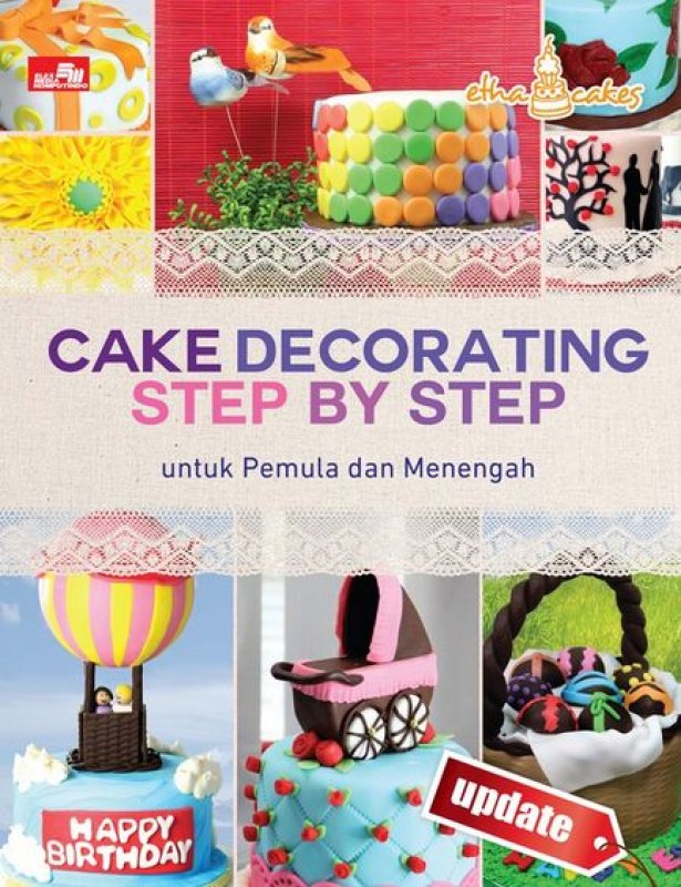 Cover Buku Cake Decorating Step By Step Untuk Pemula dan Menengah-Updated
