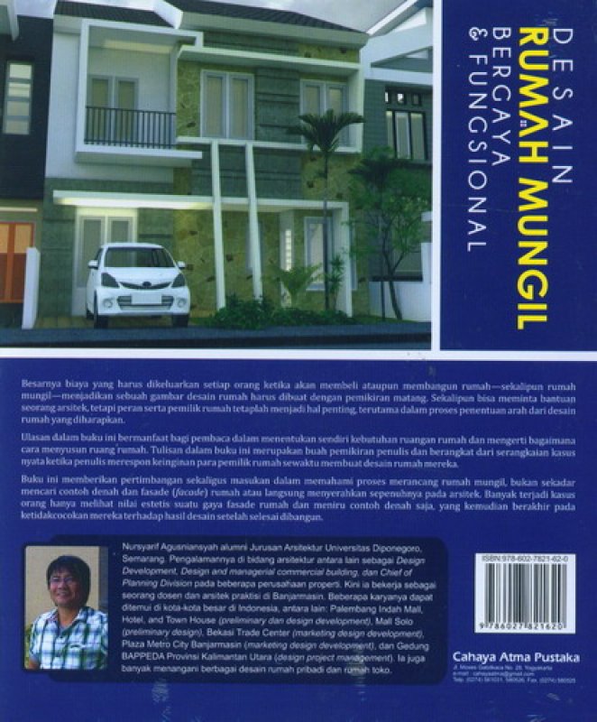Cover Belakang Buku Desain Rumah Mungil Bergaya & Fungsional