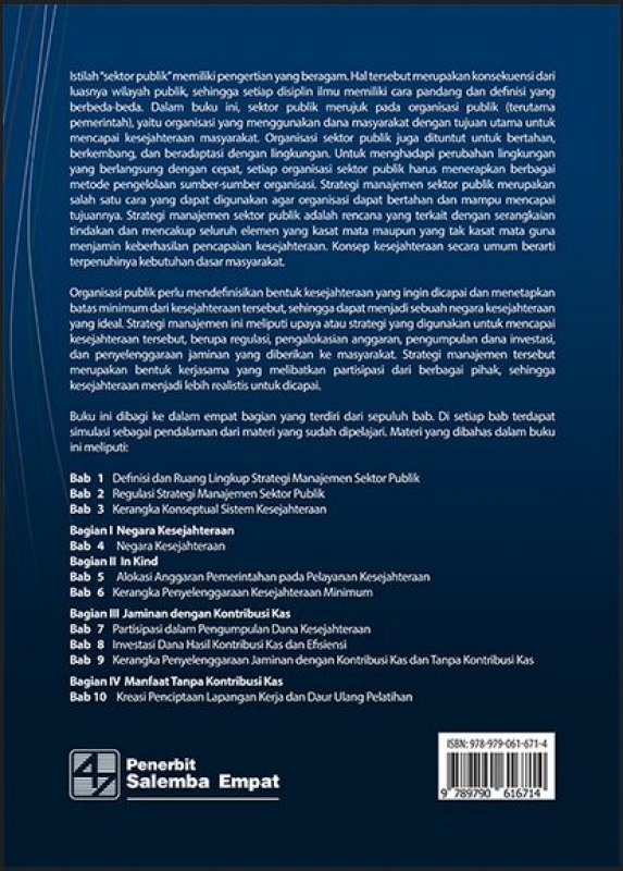 Cover Belakang Buku Strategi Manajemen Sektor Publik