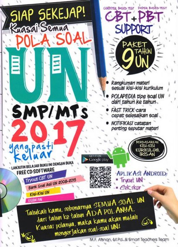 Cover Buku Siap Sekejap! Kuasai Semua Pola Soal UN SMP/MTS 2017 Yang Pasti Keluar + CD