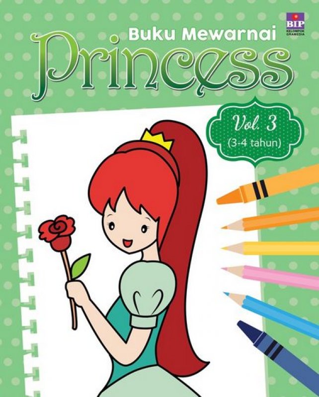 Cover Buku Buku Mewarnai Princess Vol.3
