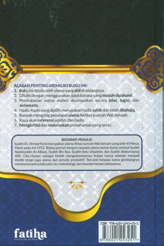 Cover Belakang Buku Syarah Akidah Ahlus Sunnah Wal Jamaah ( Buku sisa mau di retur ) 