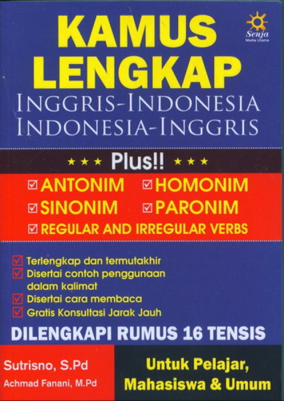 Cover Buku Kamus Lengkap Inggris-Indonesia Indonesia-Inggris