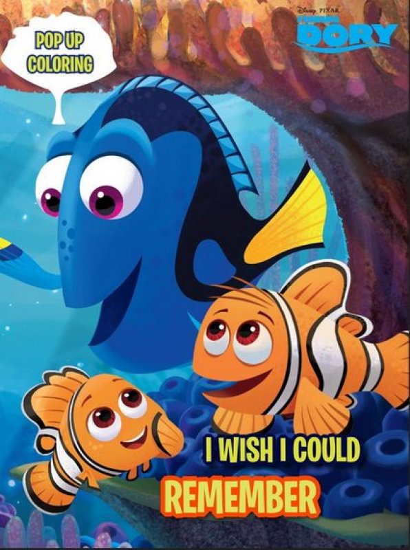 Cover Buku Pop Up Coloring Book Finding Dory: I Wish I Could Remember