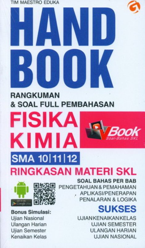 Cover Buku Handbook Rangkuman & Soal Full Pembahasan FISIKA KIMIA SMA 10, 11, 12