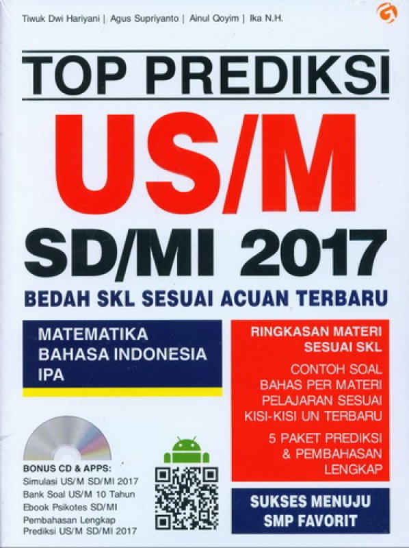 Cover Buku TOP PREDIKSI US/M SD/MI 2017 Bedah SKL Sesuai Acuan Terbaru