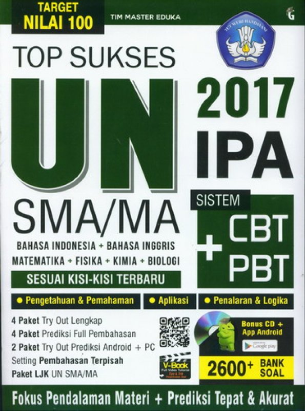 Cover Buku TOP SUKSES UN SMA/MA IPA 2017