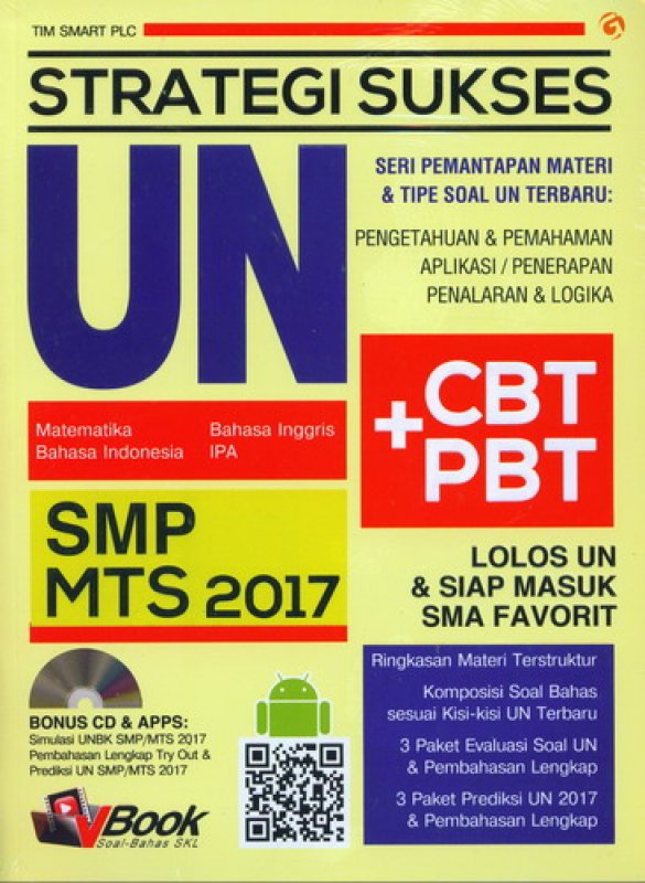 Cover Buku STRATEGI SUKSES UN SMP MTS 2017