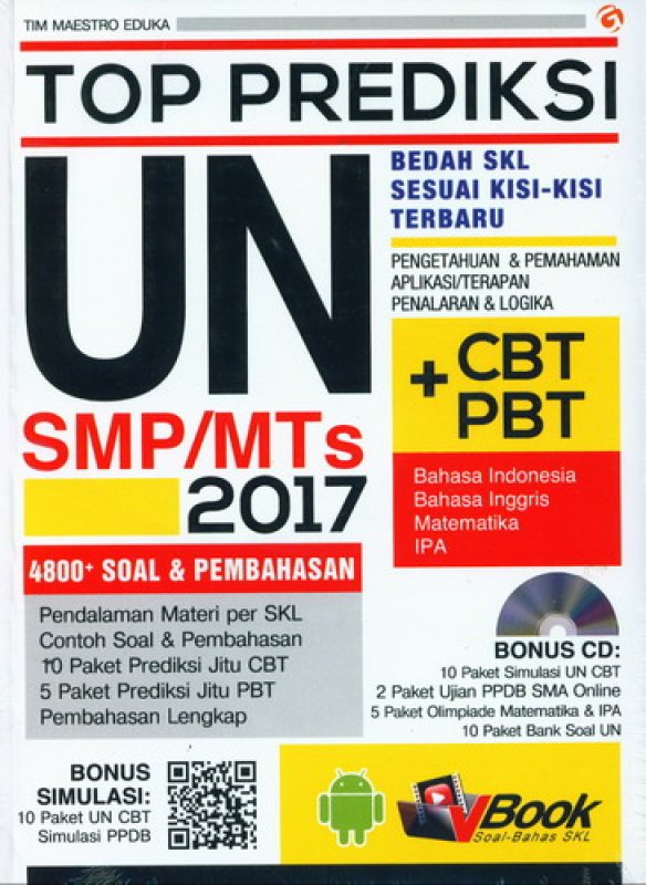 Cover Buku TOP PREDIKSI UN SMP/MTs 2017 Bedah SKL sesuai kisi-kisi terbaru