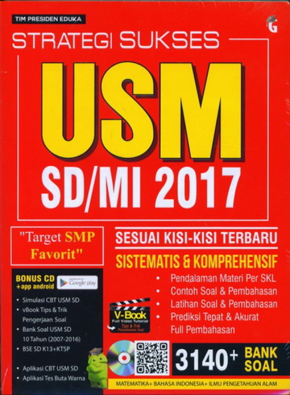 Cover Buku STRATEGI SUKSES USM SD/MI 2017 Sesuai Kisi-Kisi Terbaru
