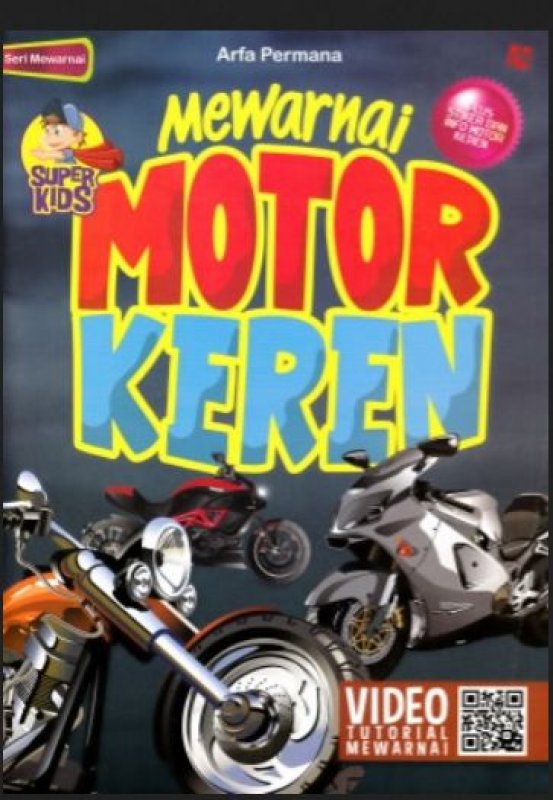 Cover Buku Super Kids Mewarnai Motor Keren
