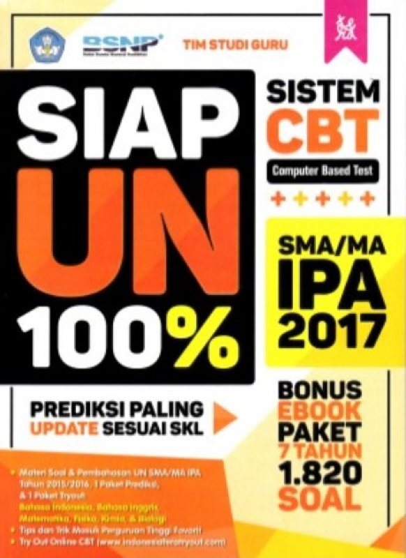 Cover Buku SIAP UN 100% SMA/MA IPA 2017