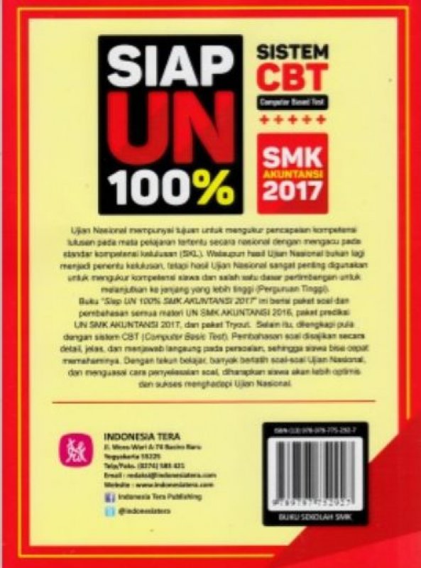 Cover Belakang Buku SIAP UN 100% SMK AKUNTANSI 2017