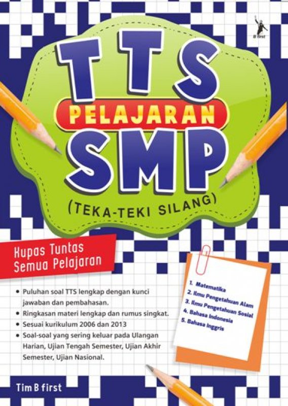 Cover Buku Tts Pelajaran Smp (Teka-Teki Silang)