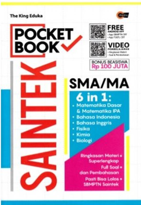 Cover Buku POCKET BOOK : SAINTEK SMA/MA 6 IN 1 (Promo Best Book)