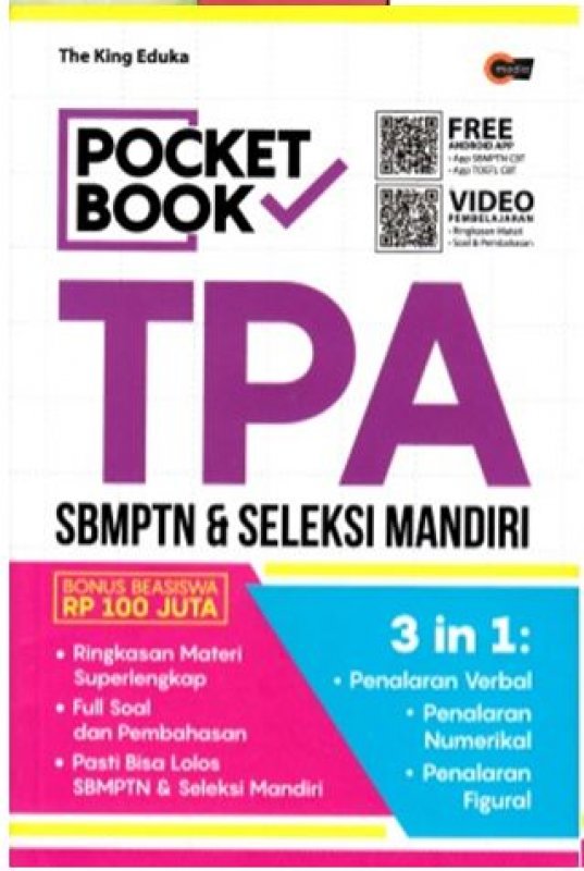 Cover Buku POCKET BOOK : TPA SBMPTN & SELEKSI MANDIRI 3 IN 1