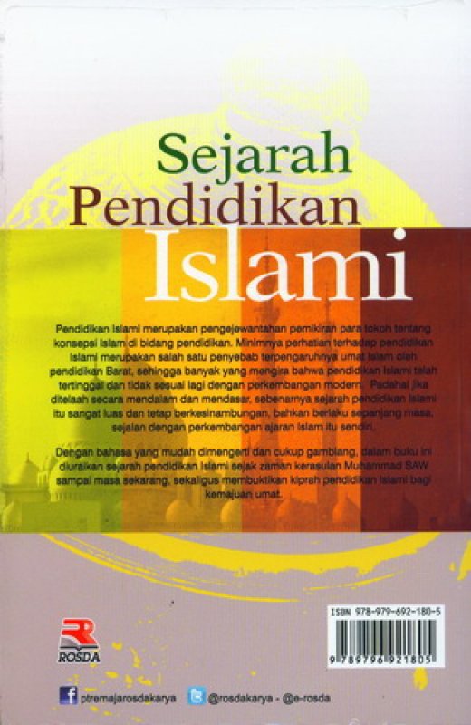 Cover Belakang Buku Sejarah Pendidikan Islami