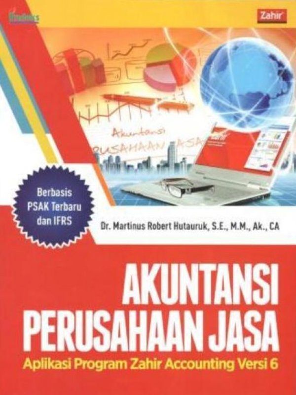 Cover Buku Akutansi Perusahaan Jasa: Aplikasi Program Zahir Accounting versi 6
