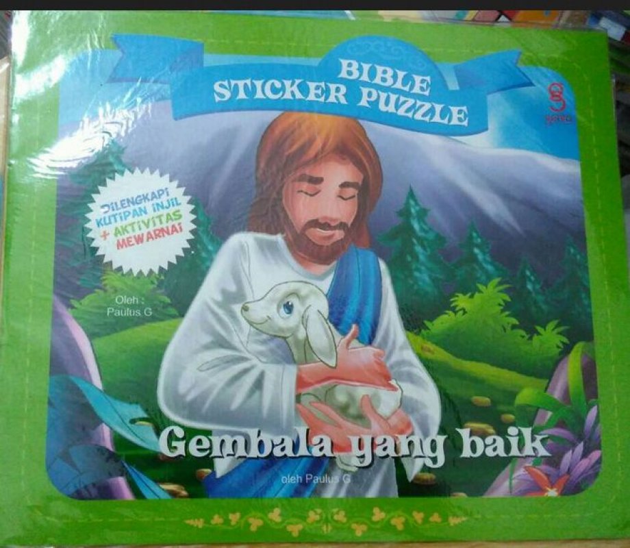 Cover Buku Bible Sticker puzzle - Gembala Yang Baik