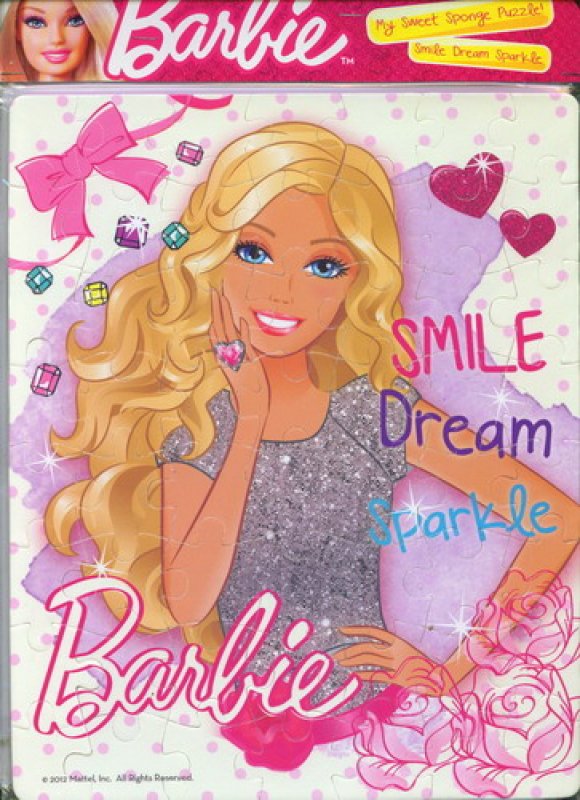 Cover Buku Barbie My Sweet Sponge Puzzle - Smile Dream Sparkle