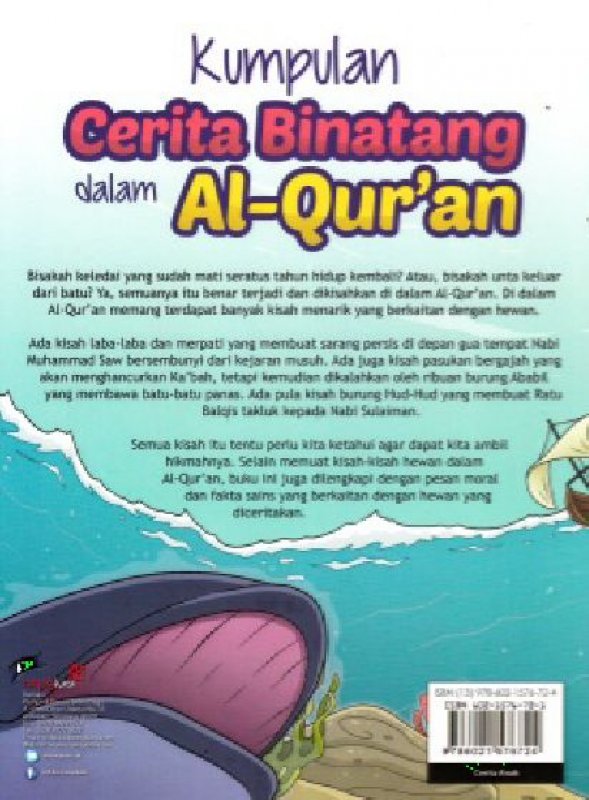 Cover Belakang Buku Kumpulan Cerita Binatang Dalam Al-Quran
